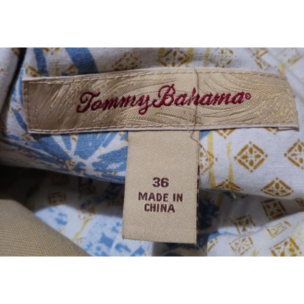 Tommy Bahama Pants 36 W 33 L Beige Lyocell Cotton Blend Beach Casual Mens - Picture 4 of 8